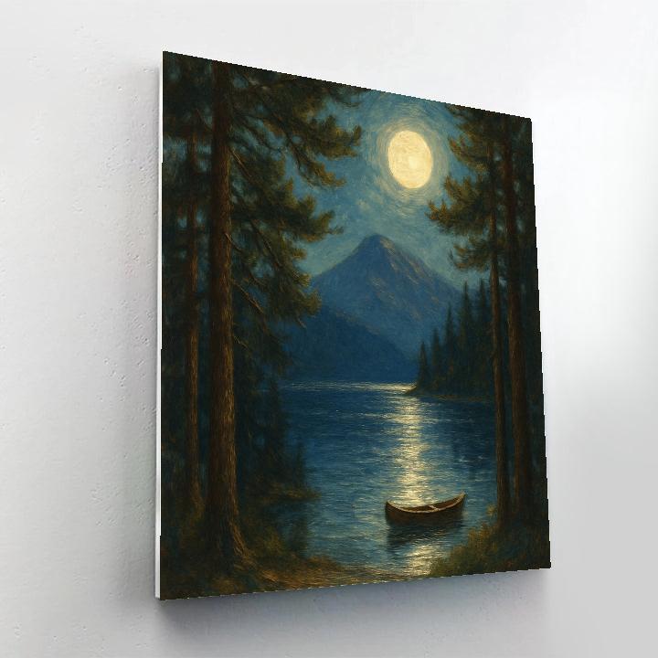 Moonlit Pines Resting Lake Paint by numbers kits