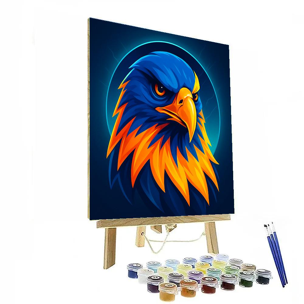 Electric Sky Eagle Radiance painting number kit