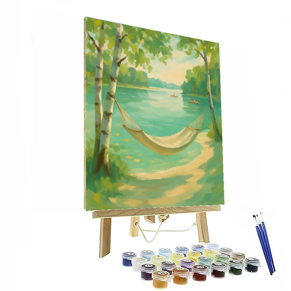 Summer Hammock Lakeside Shade Number painting
