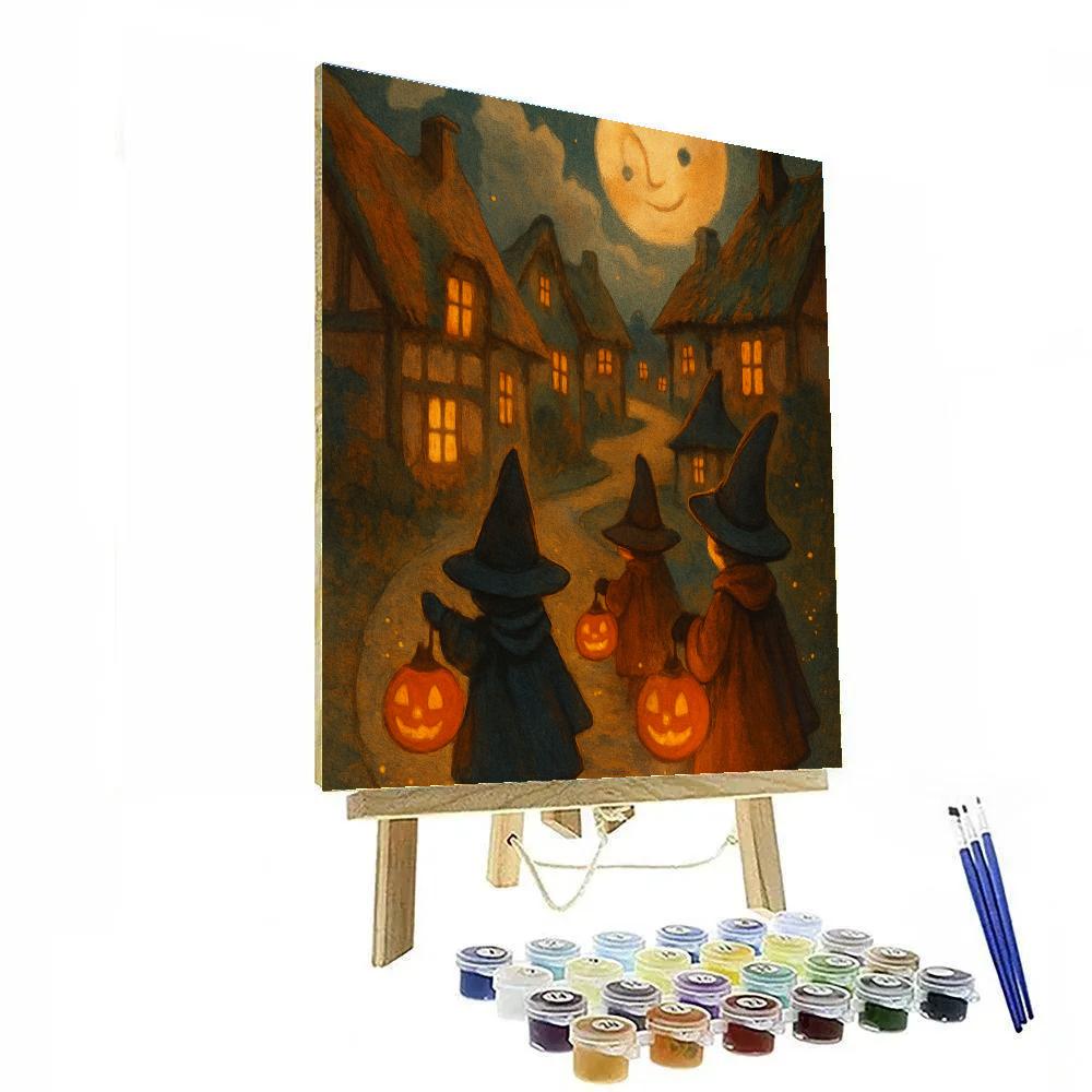 Lantern Parade In The Pumpkin Lane Paint by numbers kits