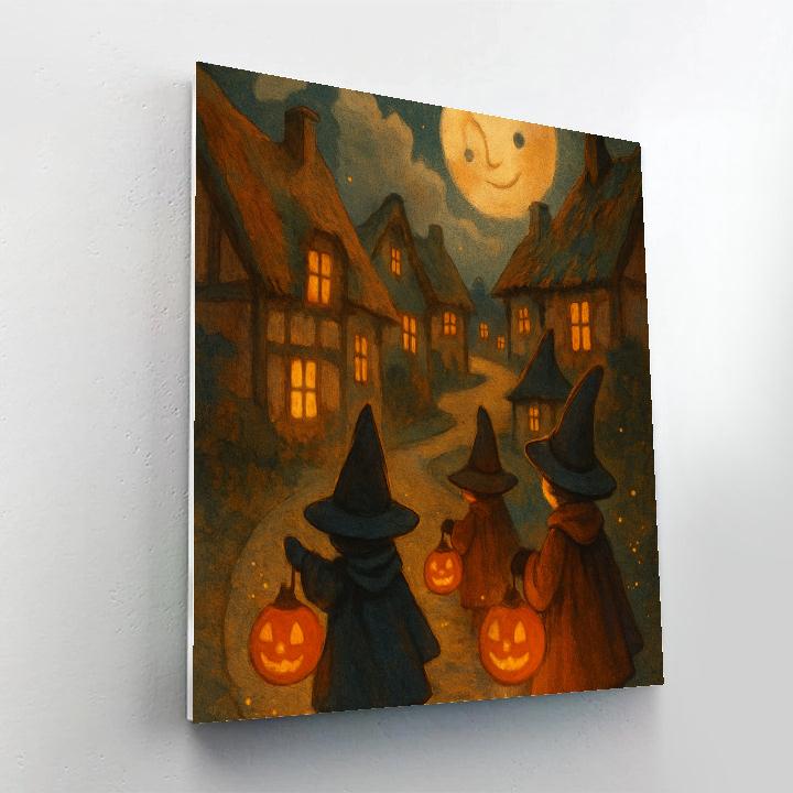 Lantern Parade In The Pumpkin Lane Paint by numbers kits