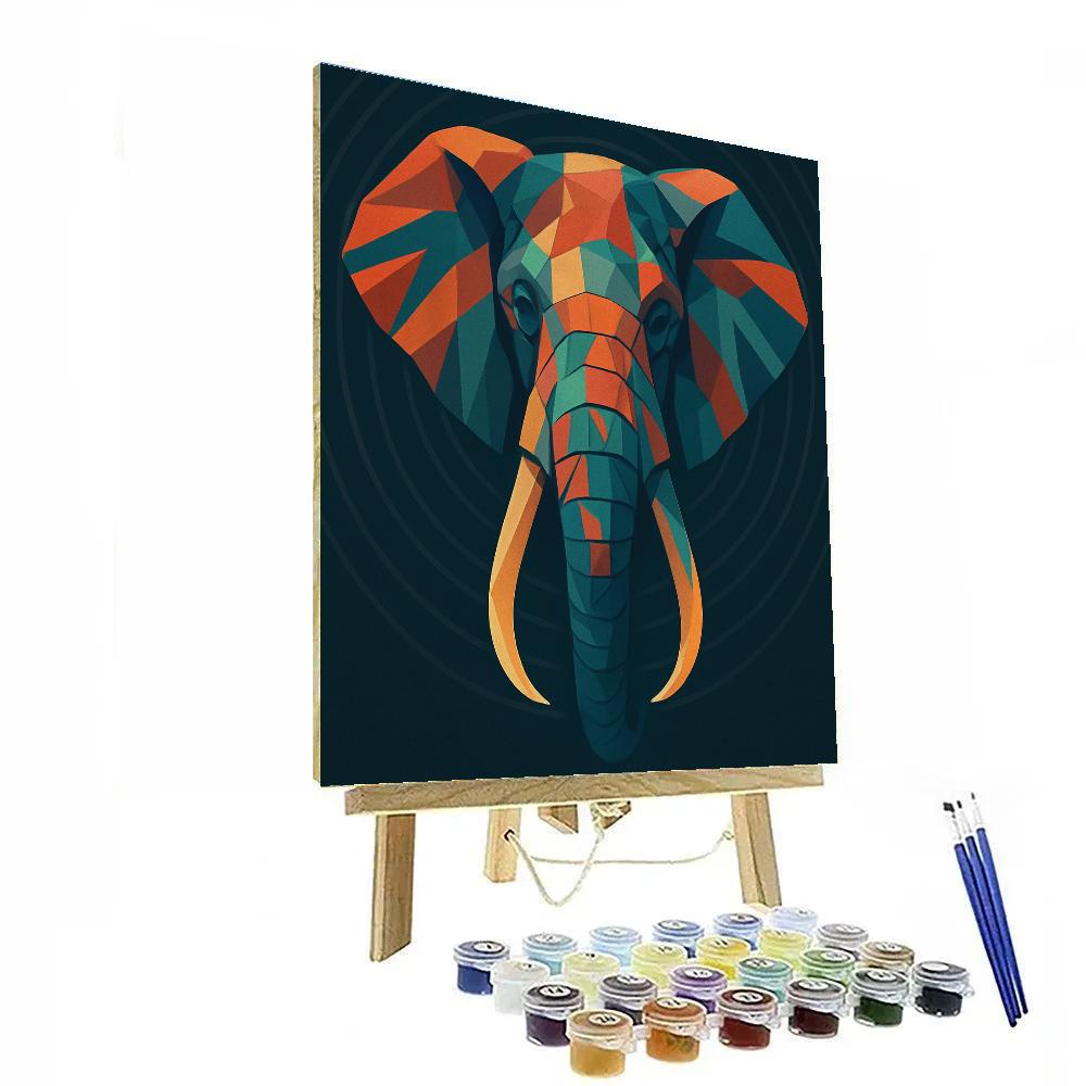 Prismatic Elephant Reverberation Painting by numbers kit