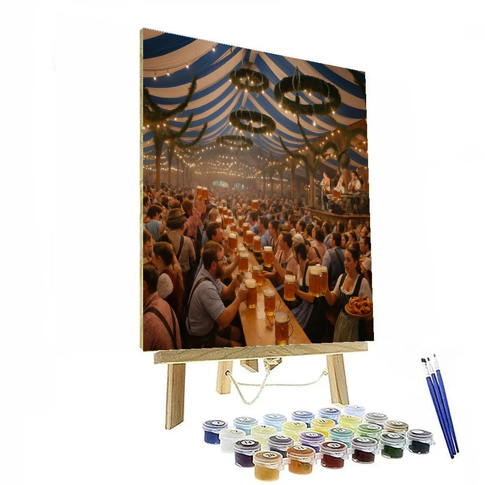Oktoberfest Beer Tent In Munich Theresienwiese Paint by numbers art