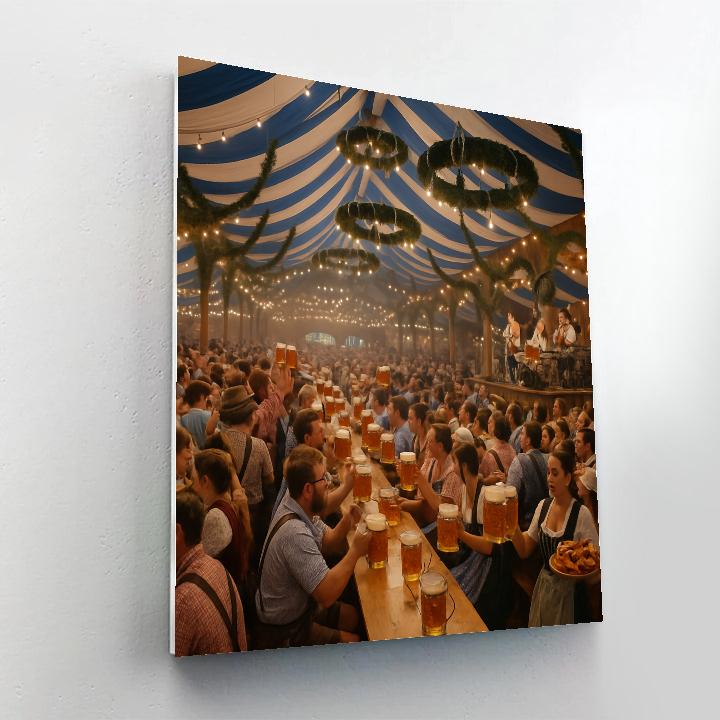Oktoberfest Beer Tent In Munich Theresienwiese Paint by numbers art
