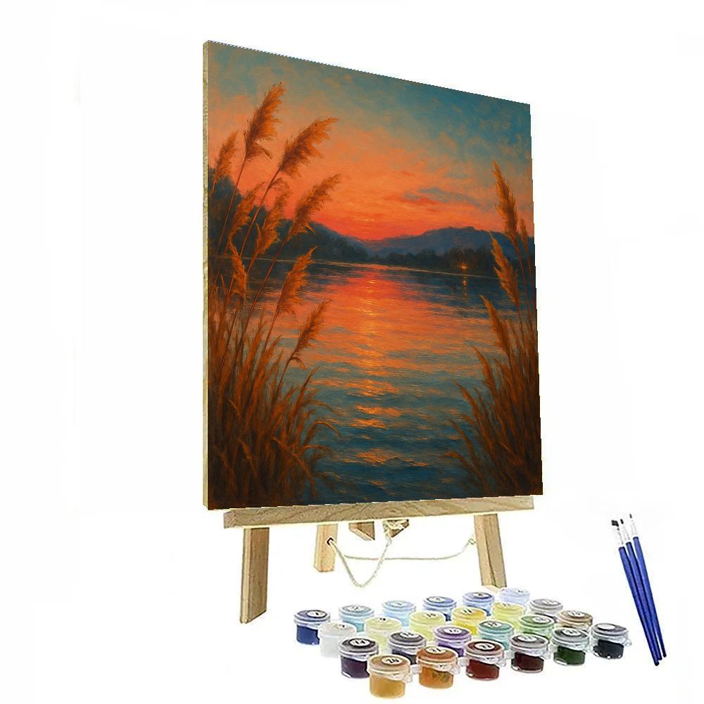 Golden Reeds Sunset Point Paint by numbers kits
