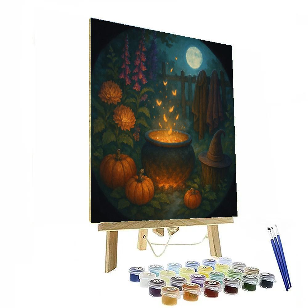 Autumn Cauldron Garden Numbered painting kits