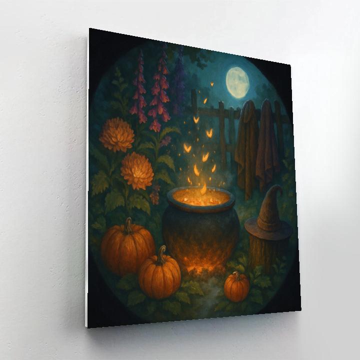 Autumn Cauldron Garden Numbered painting kits