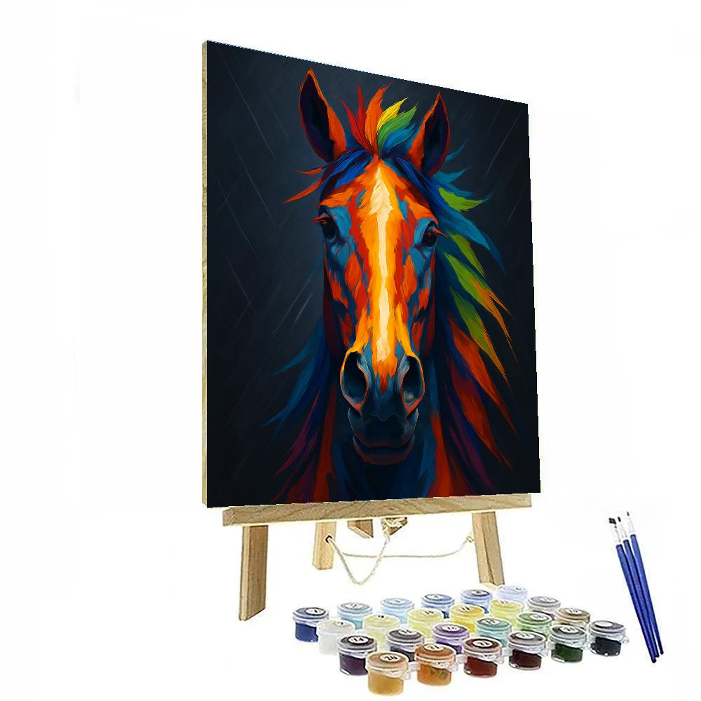 Rainbow Stallion Thunderfront paint by number