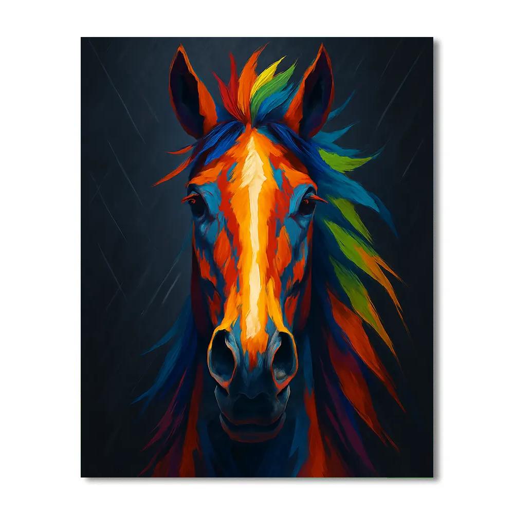Rainbow Stallion Thunderfront paint by number