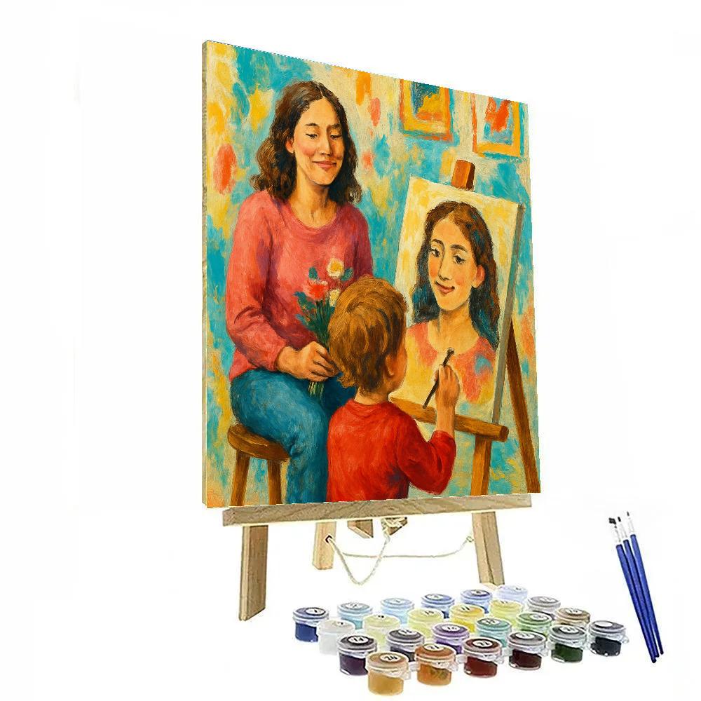 Painting A Portrait Of Mom paint by numbers