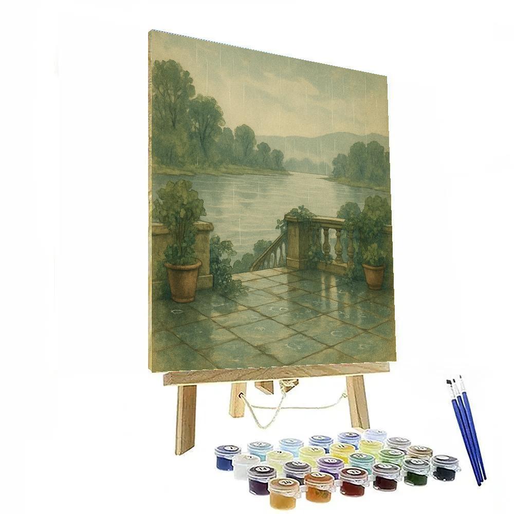River Terrace In Summer Rain painting number kit