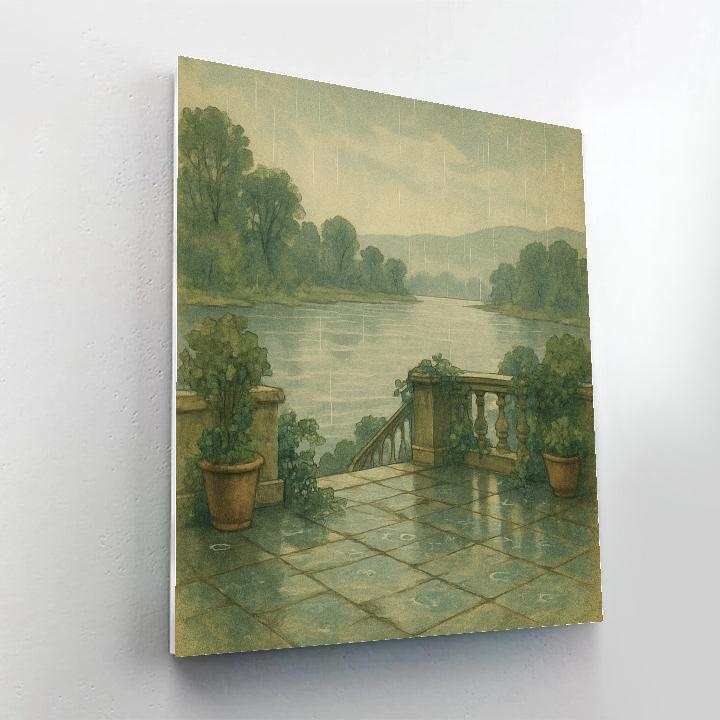 River Terrace In Summer Rain painting number kit