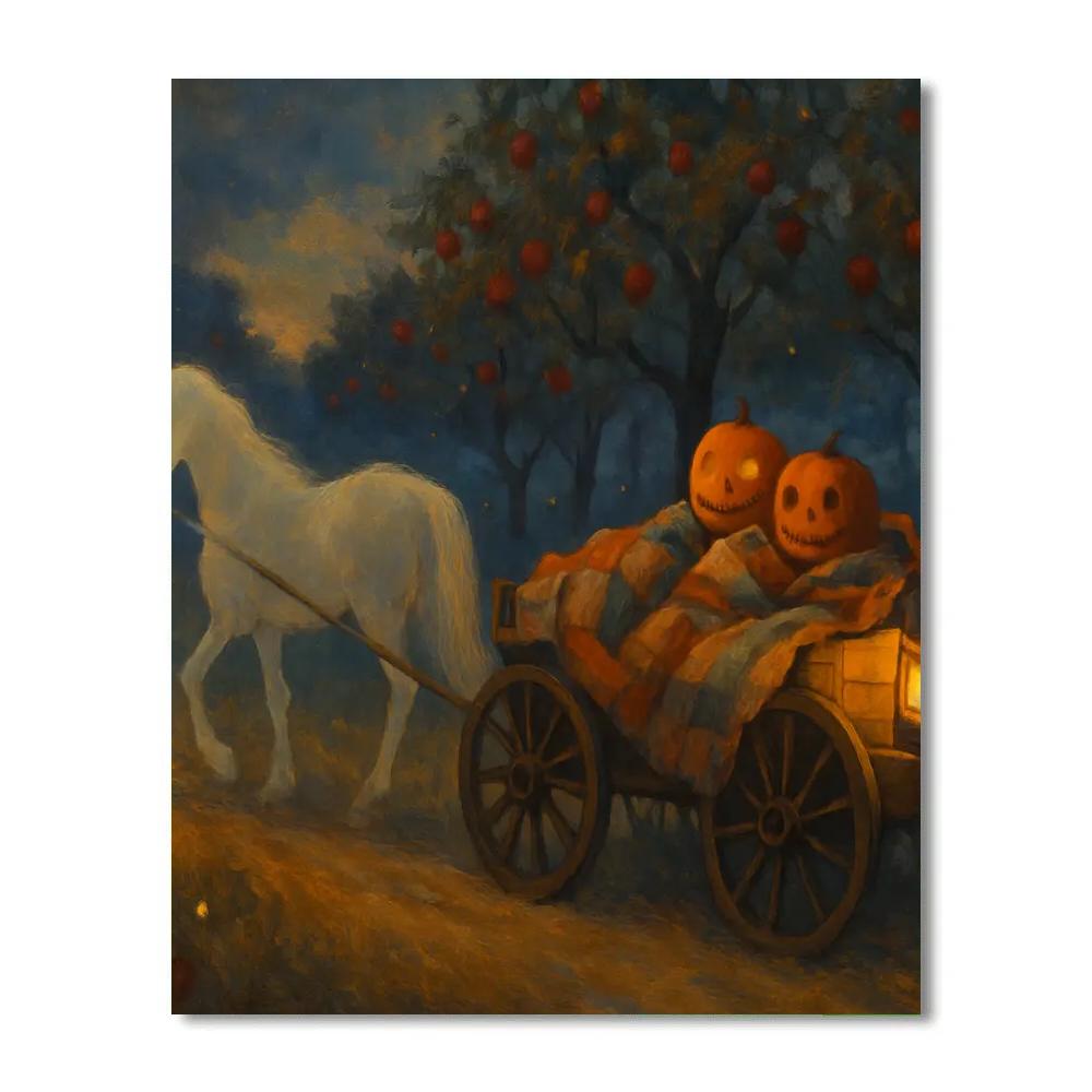 Hayride To The Haunted Orchard DIY paint by numbers