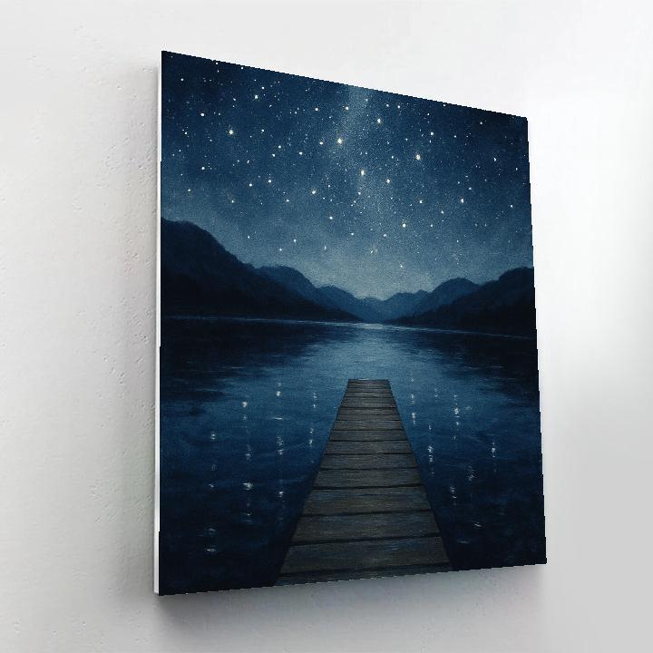 Starlit Dock Silent Lake Paint by numbers art