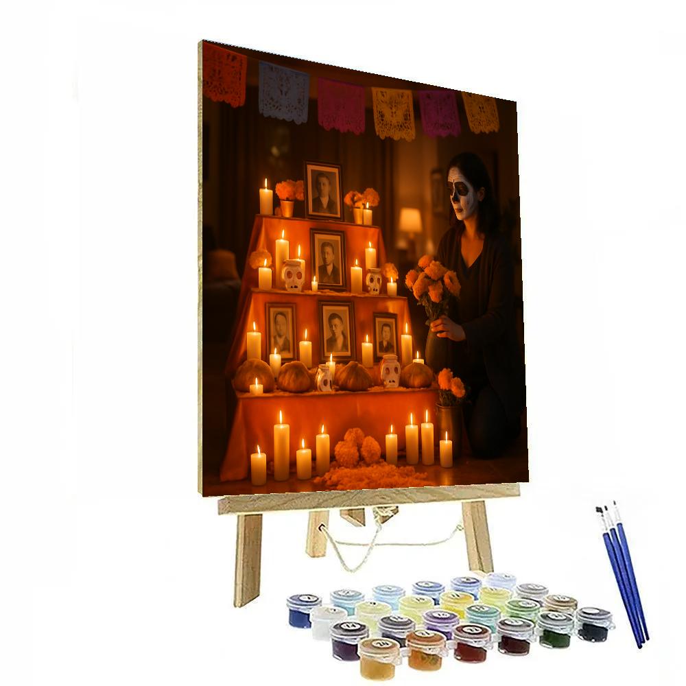 Dia De Muertos Evening Ofrenda In Mexico City Home Paint by numbers kits