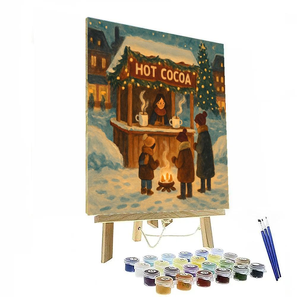 Midnight Christmas Hot Cocoa Stand paint by color