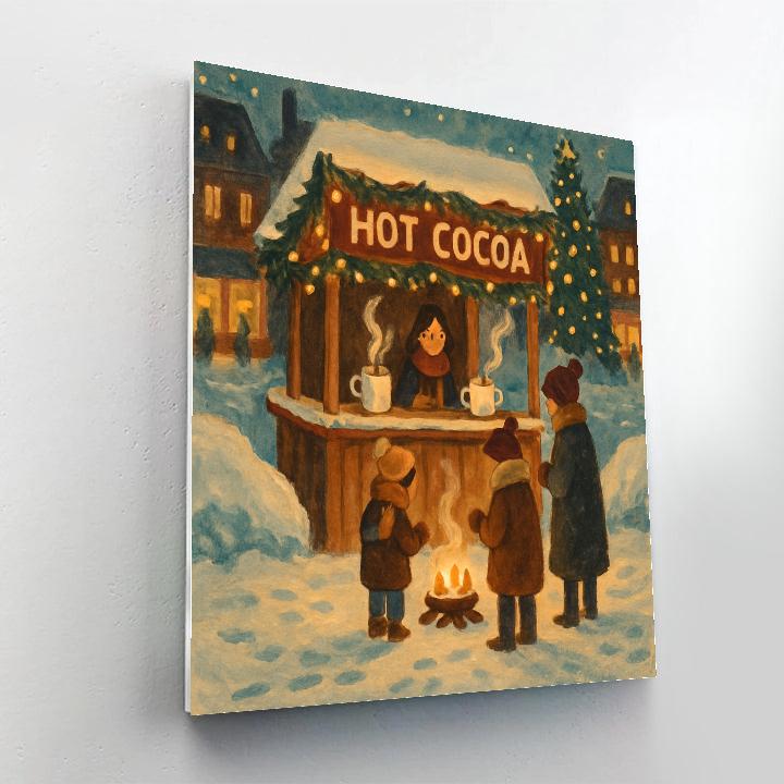 Midnight Christmas Hot Cocoa Stand paint by color