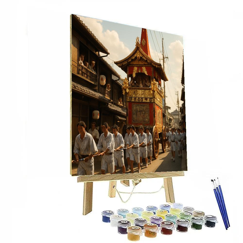 Gion Matsuri Float Procession In Kyoto Numbered painting kits