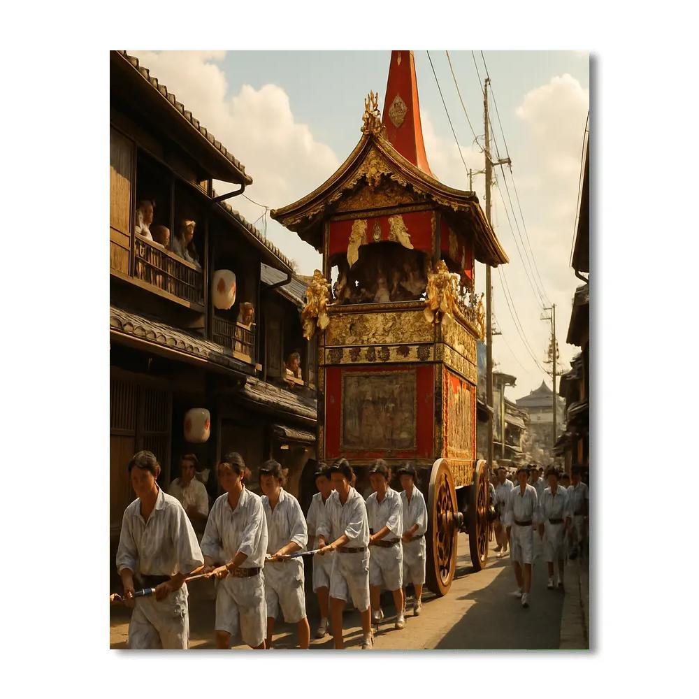 Gion Matsuri Float Procession In Kyoto Numbered painting kits