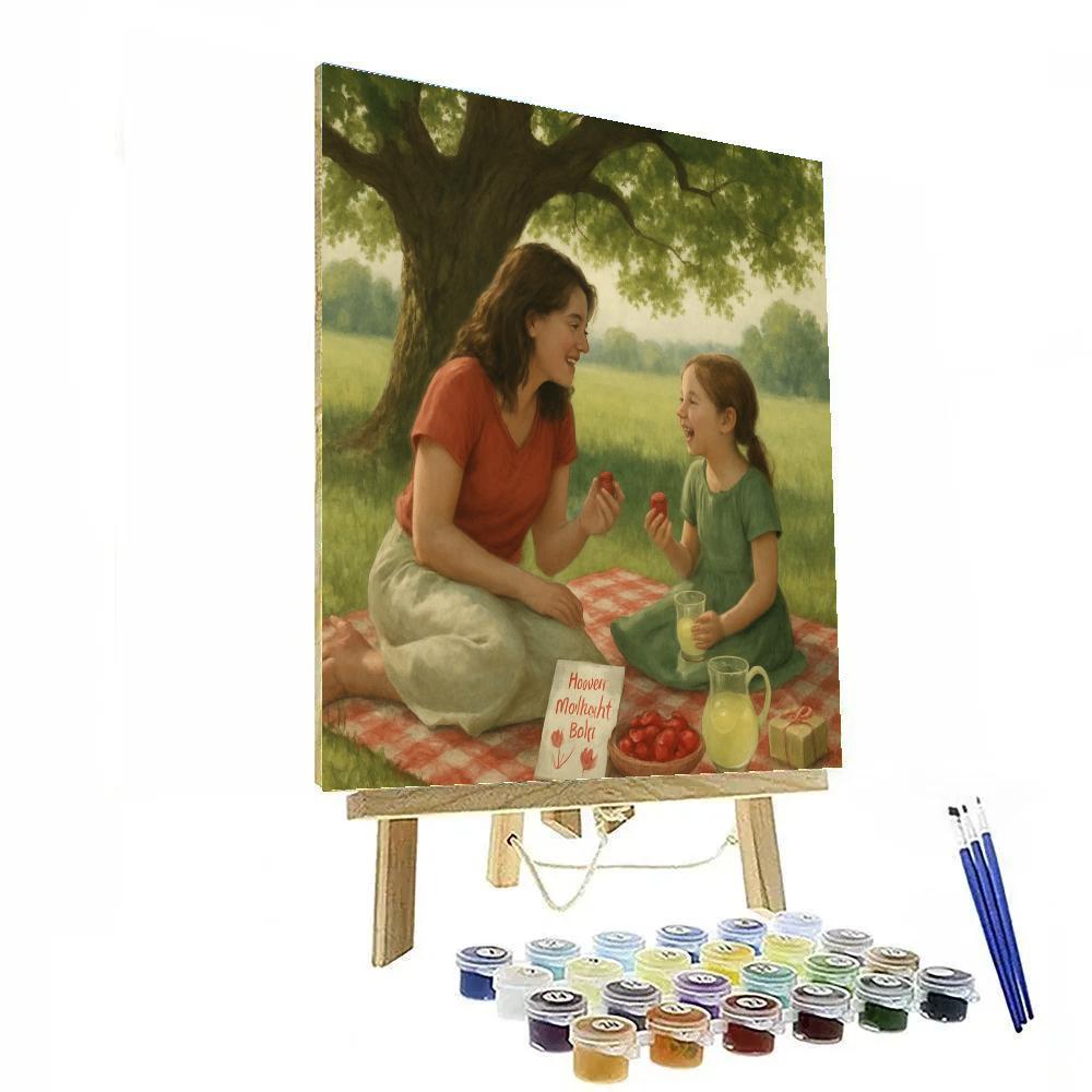 Mothers Day Picnic Under The Big Tree DIY paint by numbers