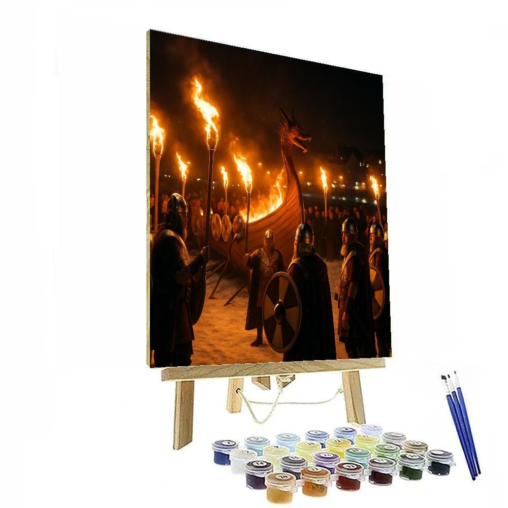 Up Helly Aa Viking Fire Festival In Shetland paint by color