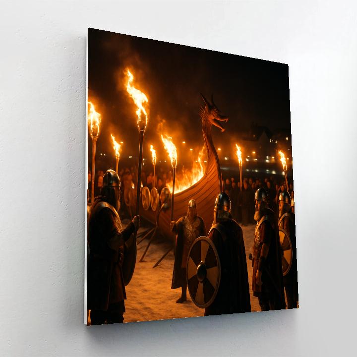 Up Helly Aa Viking Fire Festival In Shetland paint by color