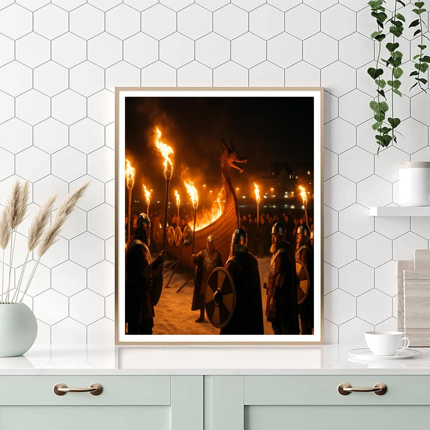 Up Helly Aa Viking Fire Festival In Shetland paint by color