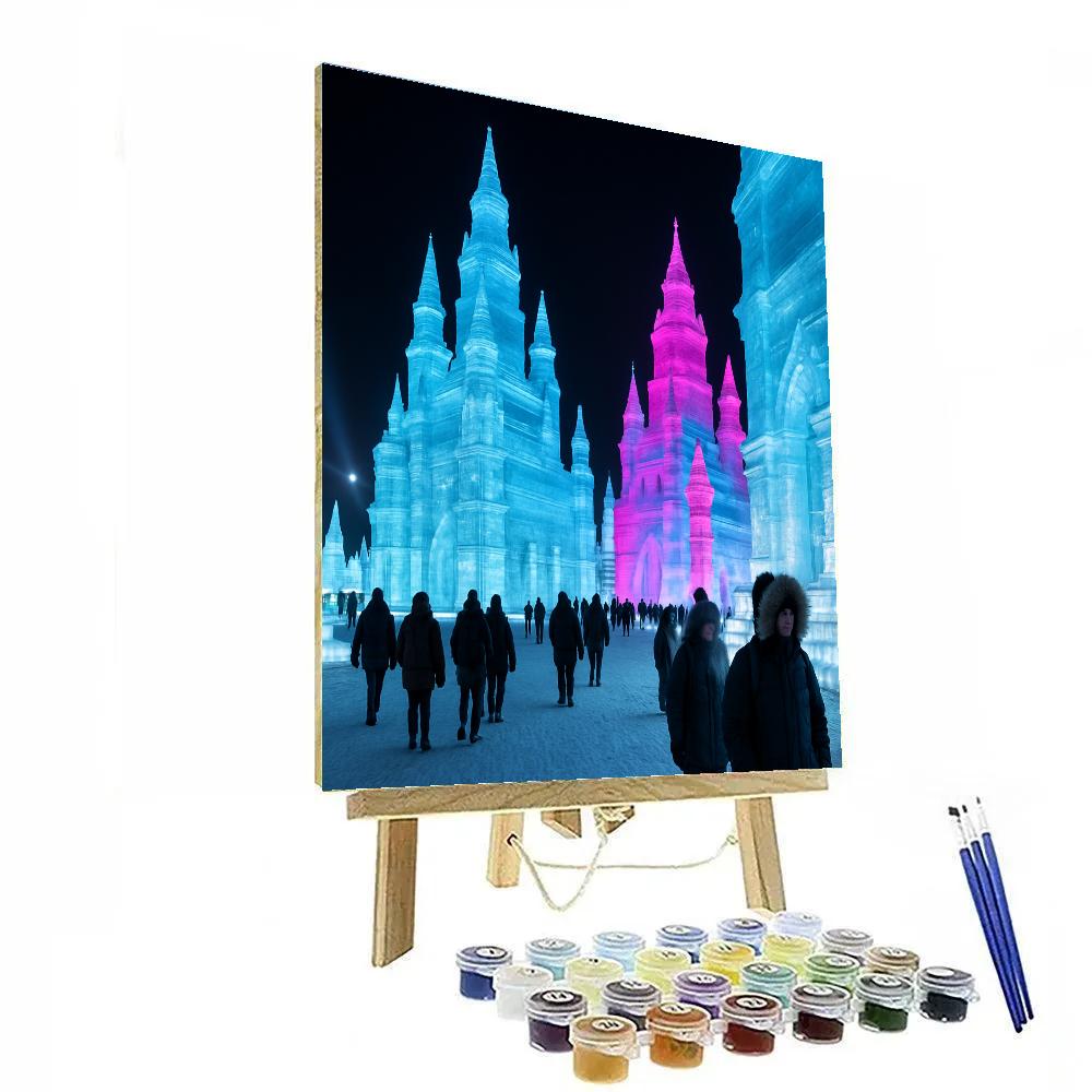 Harbin Ice And Snow Festival Night Sculptures painting number kit