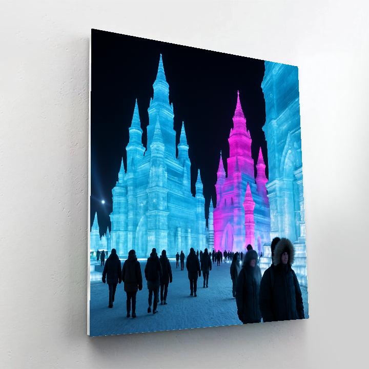 Harbin Ice And Snow Festival Night Sculptures painting number kit
