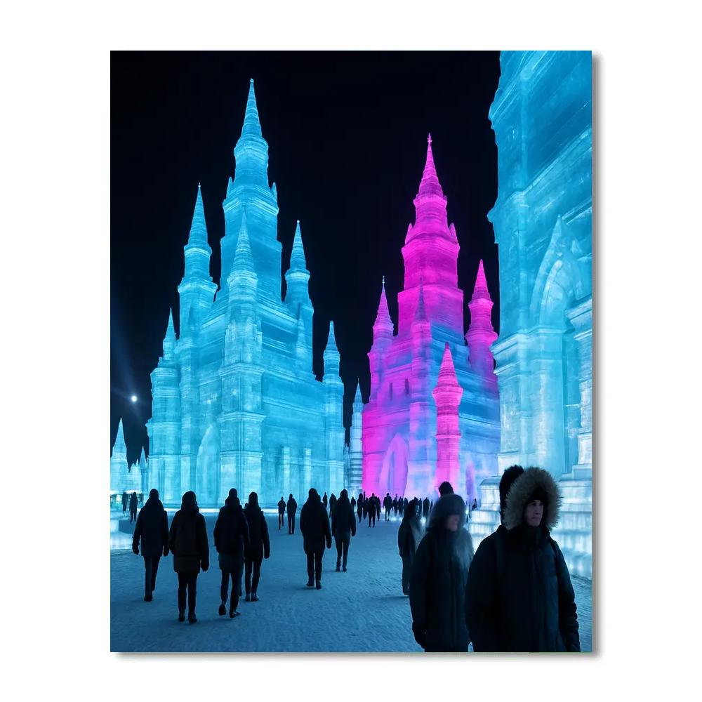 Harbin Ice And Snow Festival Night Sculptures painting number kit
