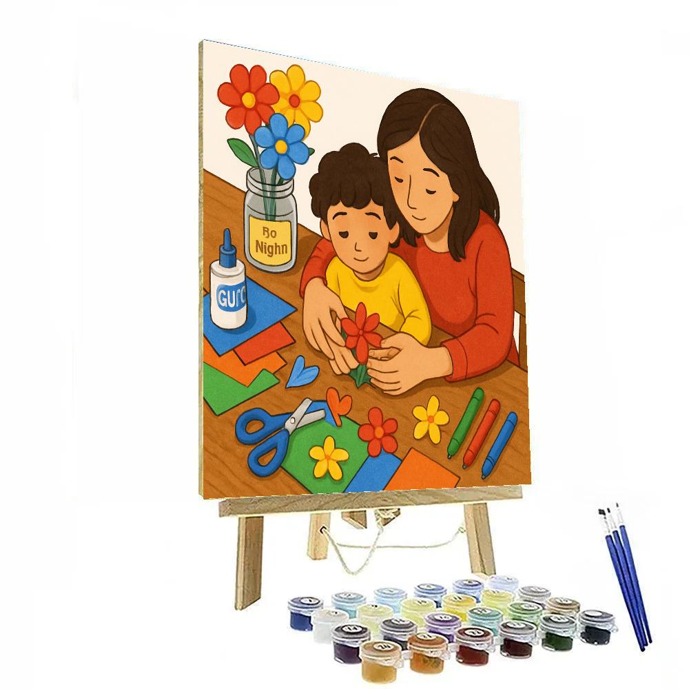 Crafting A Paper Flower Bouquet For Mom Numbered painting kits
