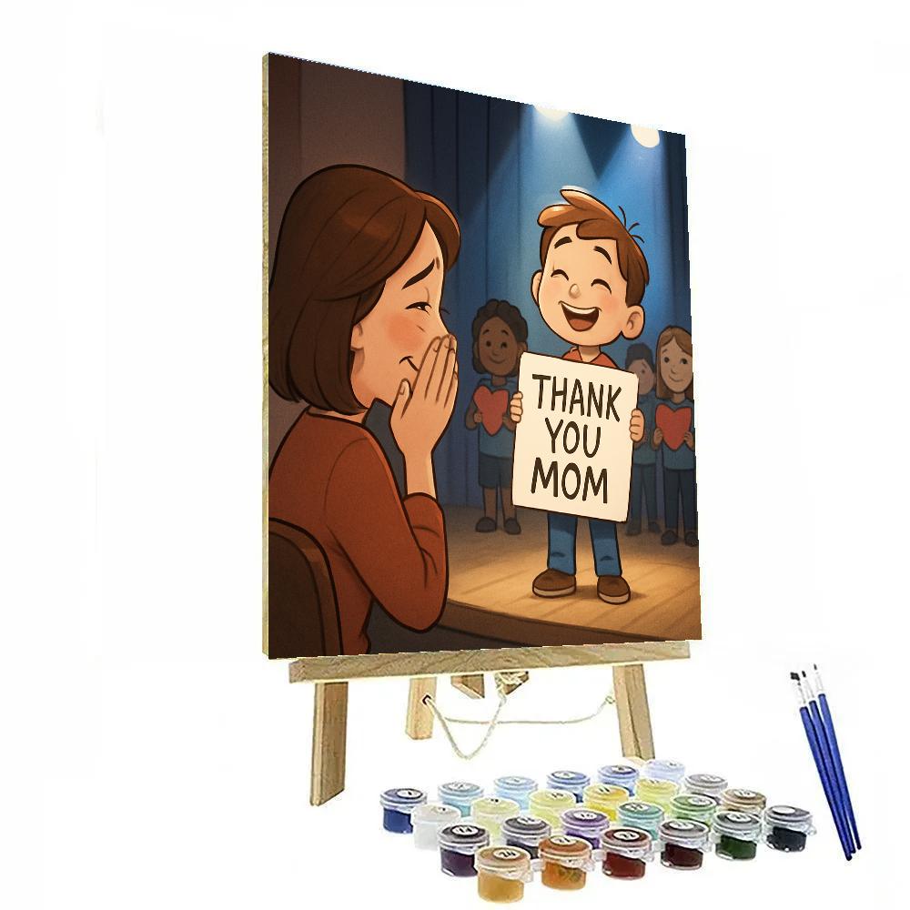 Mothers Day School Stage Surprise paint by color