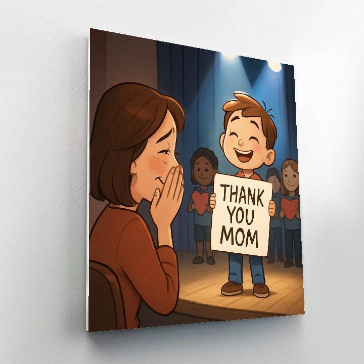 Mothers Day School Stage Surprise paint by color