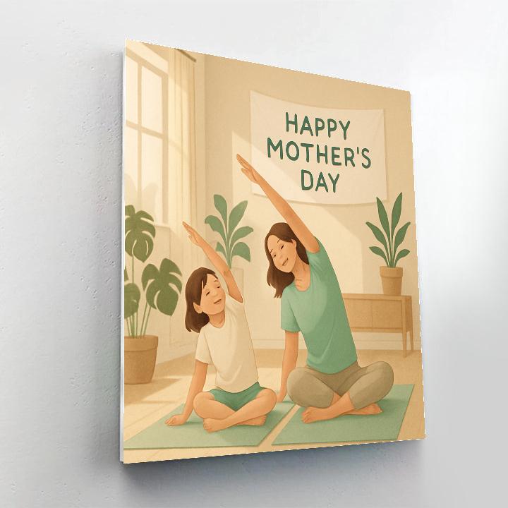 Yoga Stretch Morning With Mom painting number kit