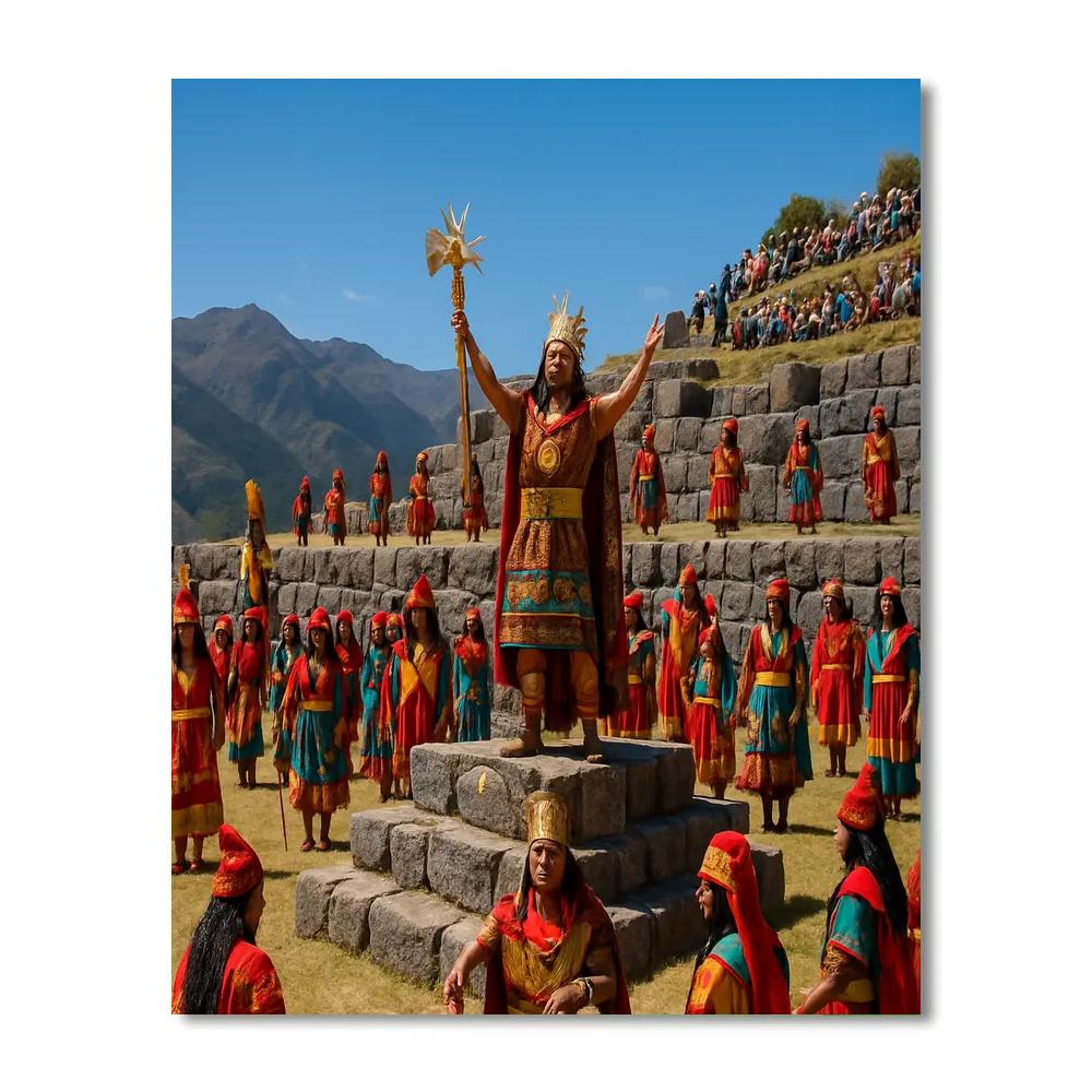 Inti Raymi Sun Festival At Sacsayhuaman Cusco Paint by numbers kits
