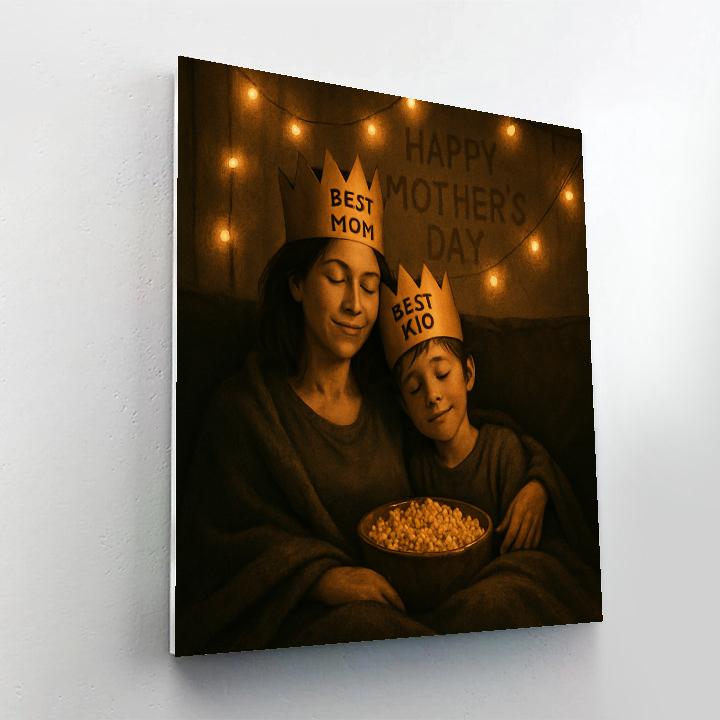 Mothers Day Movie Night Nest Painting by numbers kit