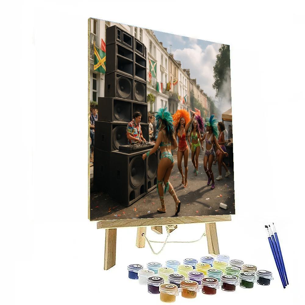 Notting Hill Carnival Street Sound System Painting by numbers kit