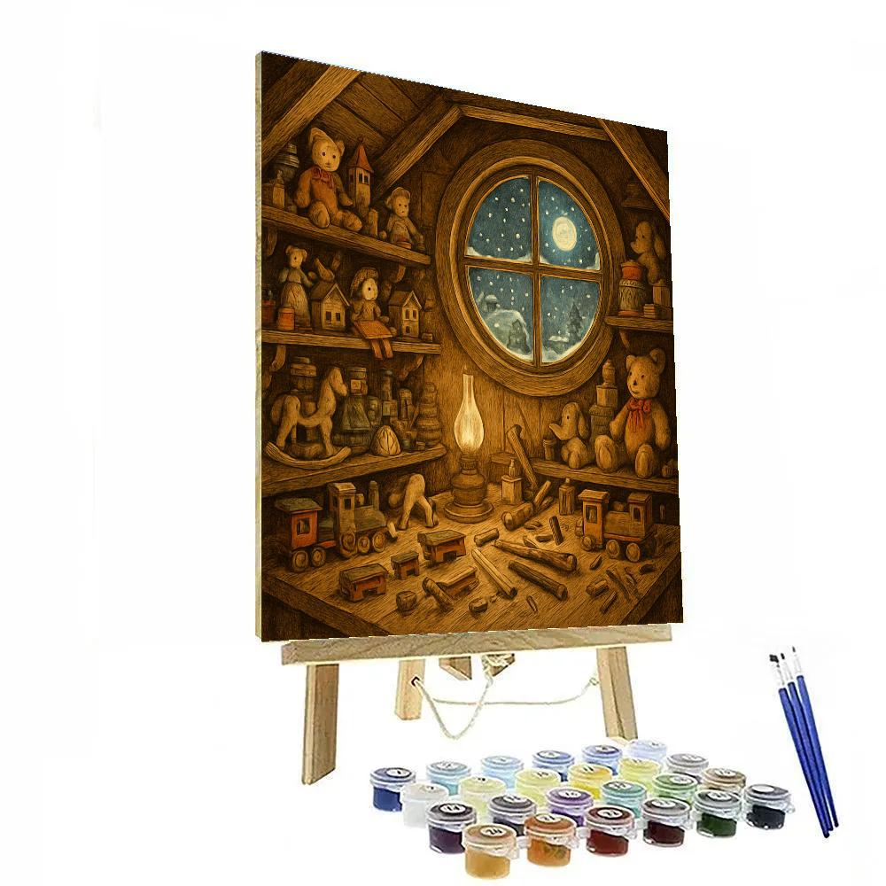 Toy Workshop In The Attic Snowlight paint by number