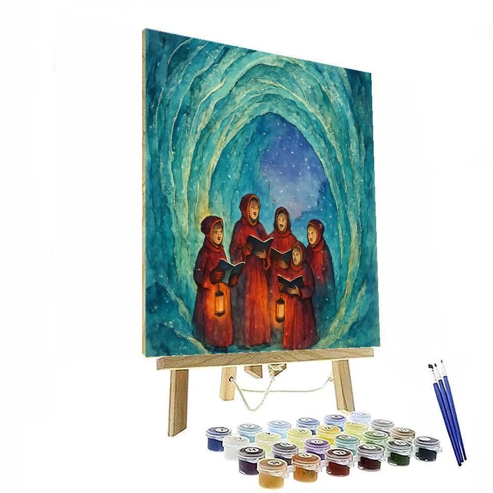 Christmas Choir Inside The Snow Cave painting number kit