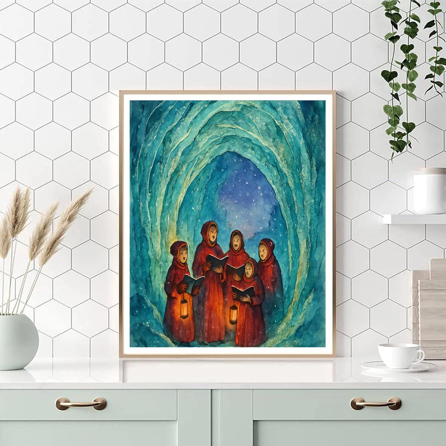Christmas Choir Inside The Snow Cave painting number kit