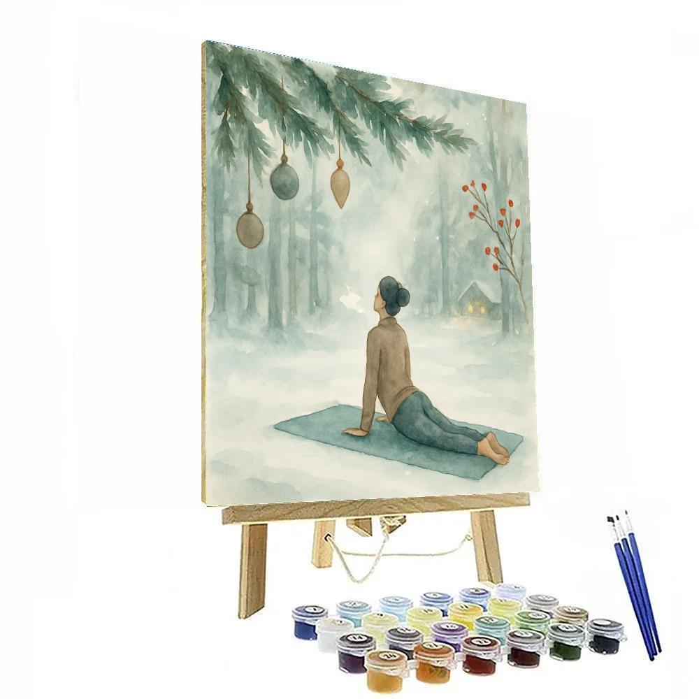 Christmas Yoga Under The Pine Boughs paint by numbers