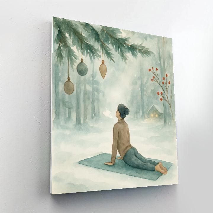 Christmas Yoga Under The Pine Boughs paint by numbers