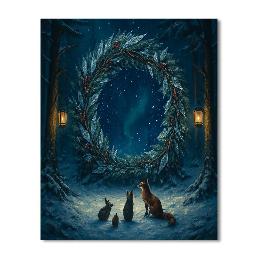 Northern Forest Christmas Stargate Numbered painting kits