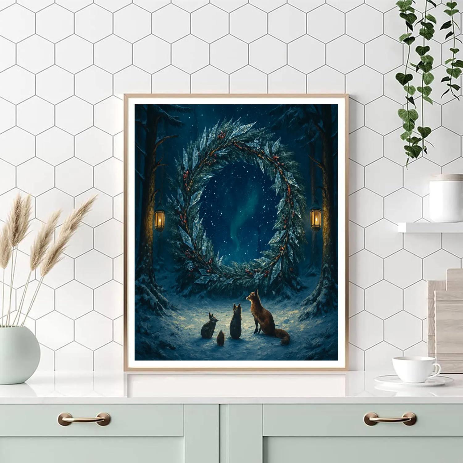 Northern Forest Christmas Stargate Numbered painting kits