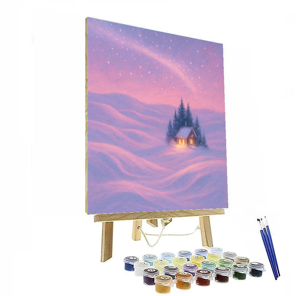 Christmas Mirage Oasis In The Snow Desert painting number kit