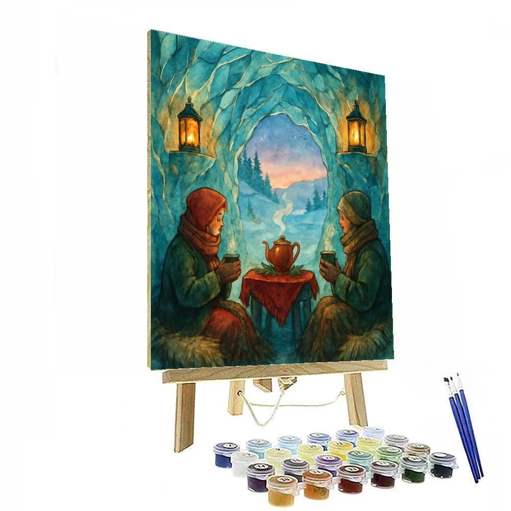 Christmas Ice Cave Tea Ceremony Paint by numbers kits