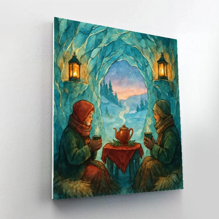 Christmas Ice Cave Tea Ceremony Paint by numbers kits