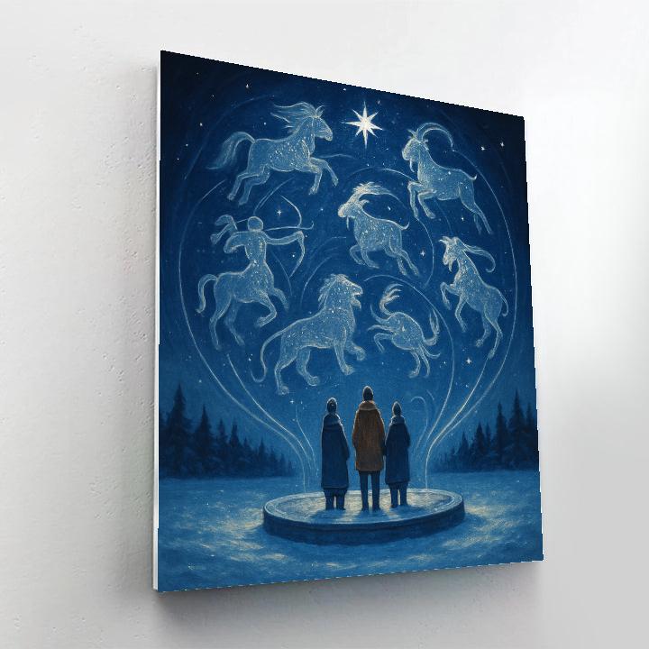 Christmas Carousel Of Constellations paint by number