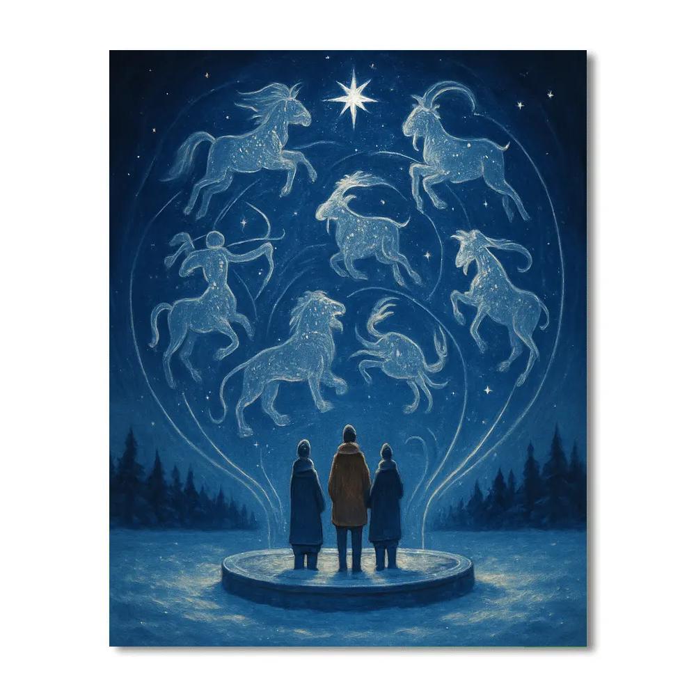 Christmas Carousel Of Constellations paint by number