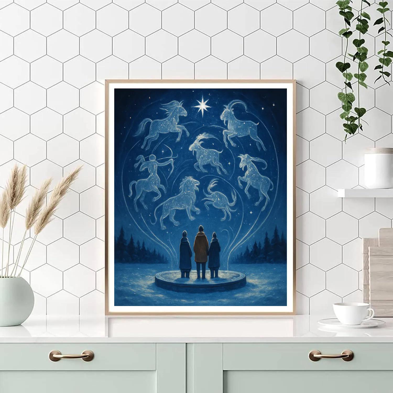 Christmas Carousel Of Constellations paint by number